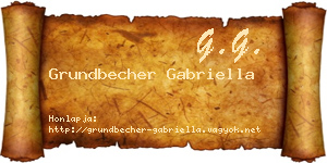 Grundbecher Gabriella névjegykártya